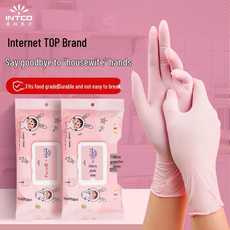 

Одноразовые нитриловые перчатки INTCO M