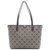 T Monogram Classic Print Zipper Tote Bag Women Tote Navy-Blue 152299-405