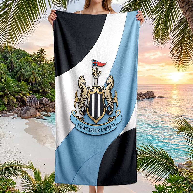 Asciugamano da Spiaggia Calcio Newcastle United Morbido Microfibra Asciugamano Estivo Asciugatura Rapida Assorbente per Spiaggia Piscina Viaggio