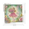 JISHSHAY Diamond Art Kit Princess 40x40cm Diamond Art Butterfly Princess Girl Beautiful Handicraft Kit 5D Diamond Art Butterfly Painting Kit Handmade