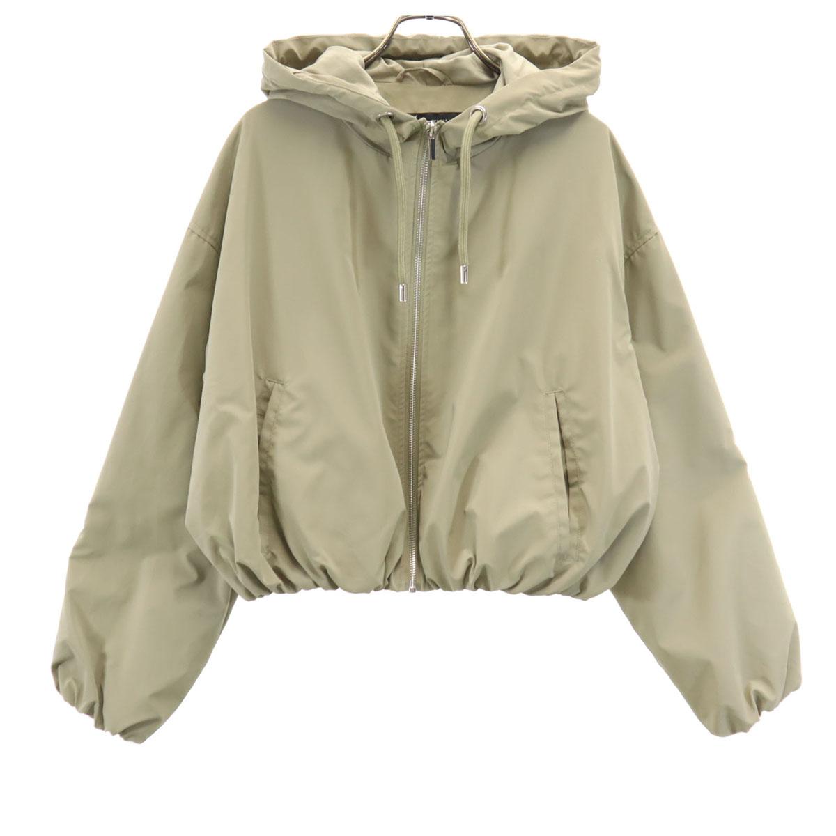 

Куртка с капюшоном с резиновым покрытием ZARA S бежевая Женская Б/У