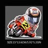 Creative anime motorcycle and rider personalized car laptop stickers, car motorcycle bicycle sun protection and waterproof stickers decoration