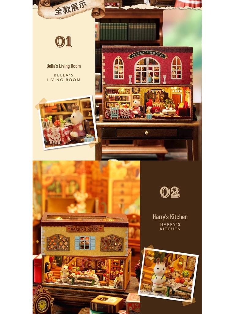 Handmade Mini House Gift: Personalized Building Blocks for Boyfriend/Girlfriend's Home Decor