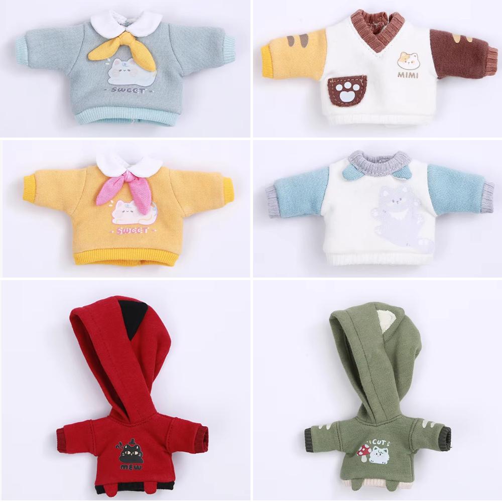 OB11 Clothes Cat Sweatshirt Hoodie Casual Jacket for Obitsu11, Molly, GSC Body, DDF, YMY, 1/12bjd Doll Accessories Toy Coat