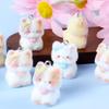 3D Cute Kitten Flocking Pendant: DIY Keychain, Phone Charm & Bag Accessory