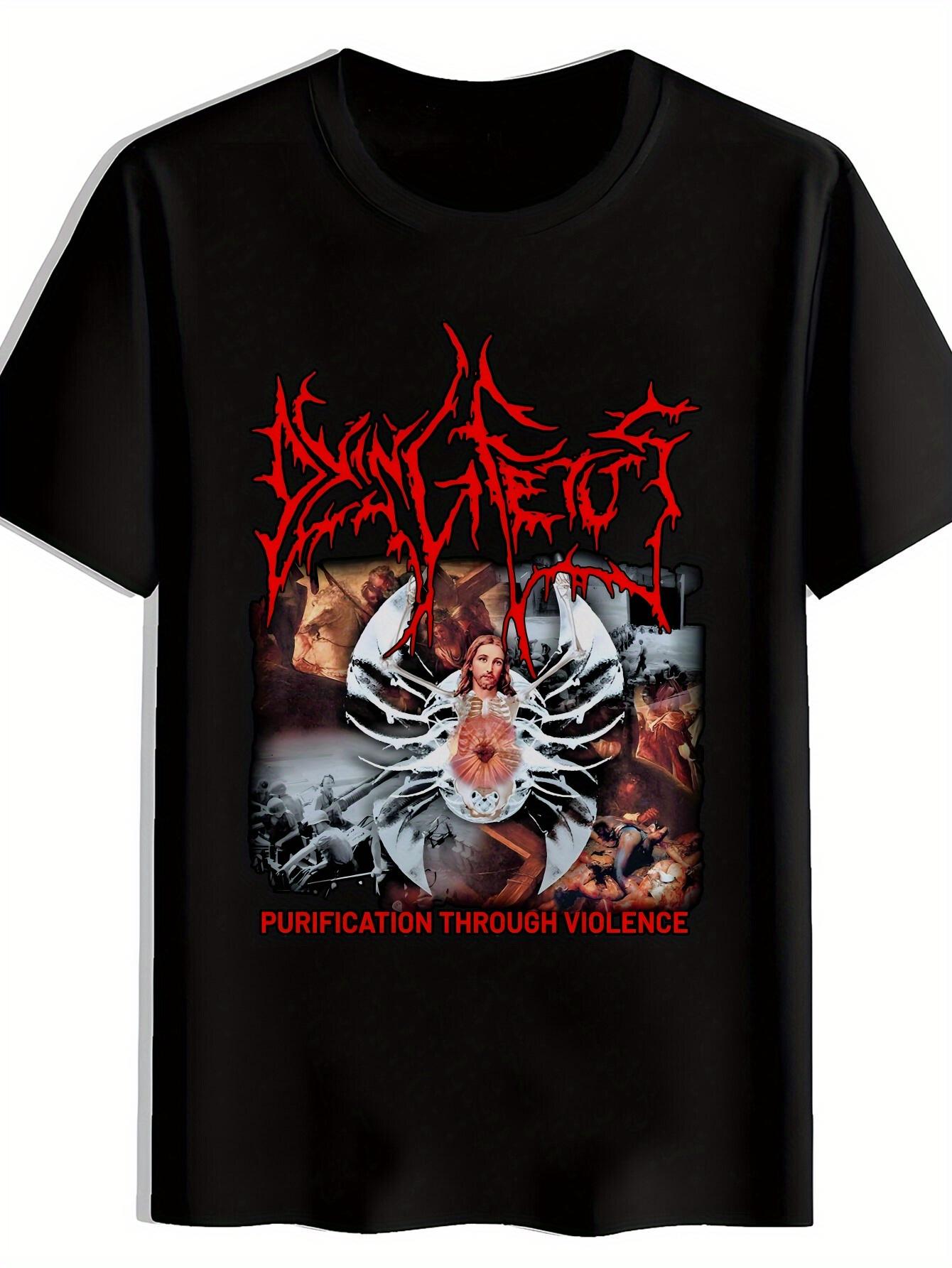 Rock Band Graphic T-shirt - Vintage-Inspired Pullover with Heavy Metal Band Design XXXL