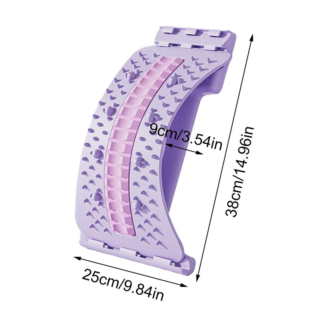 Adjustable Back Stretcher for Pain Relief - Lumbar Spine Alignment Board for Home, Scoliosis & Post-Workout