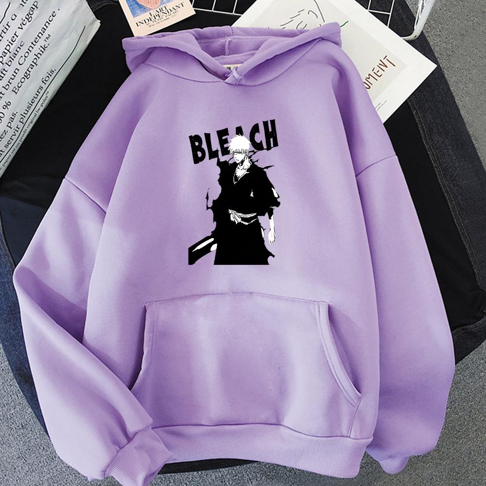 

Аниме Bleach Куросаки Ичиго Печать с капюшоном для мужчин и женщин Толстовки с длинным рукавом Толстовка Harajuku Streetwear Унисекс Пуловер XS