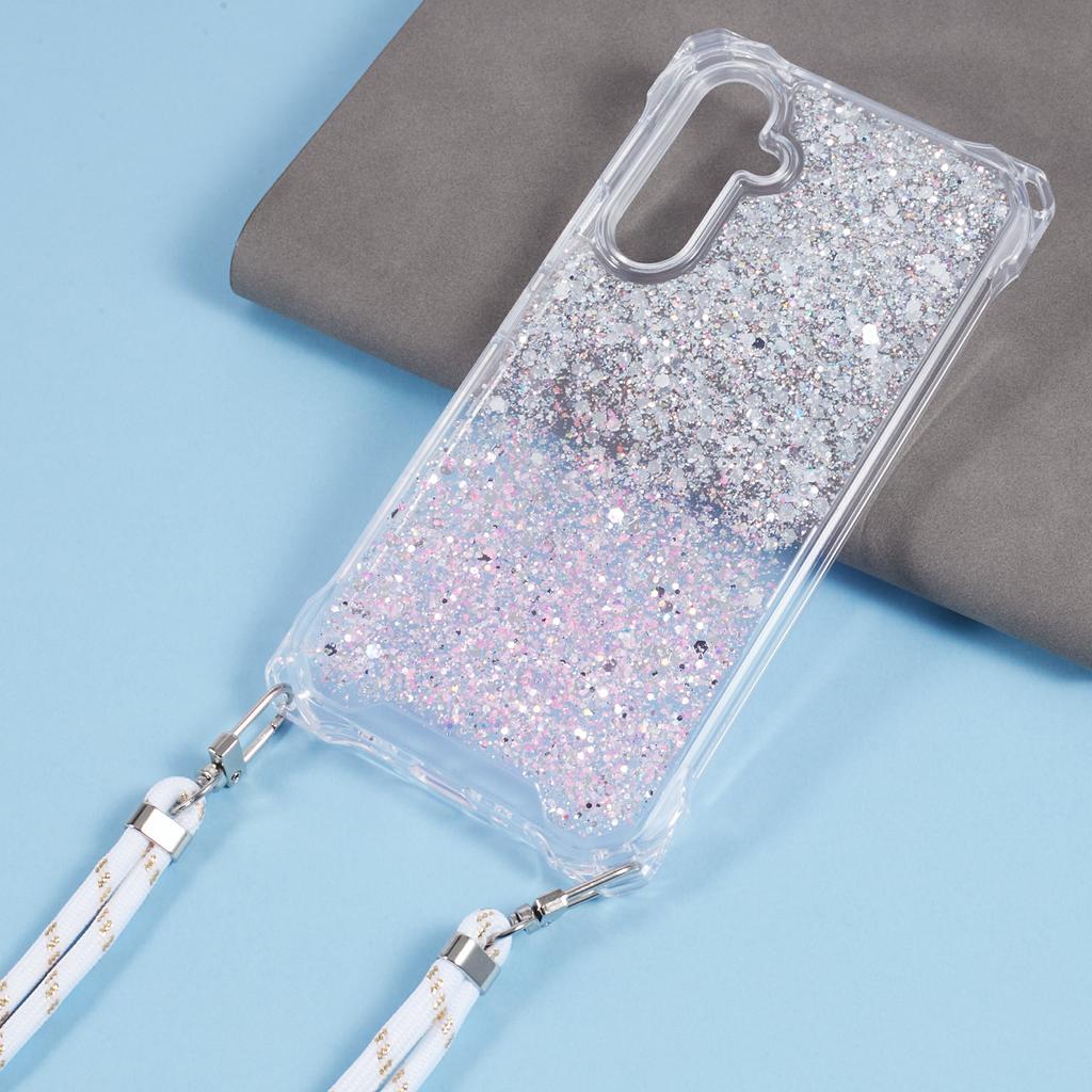 For Samsung Galaxy A54 5G Wholesale Phone Cases TPU+Acrylic Gradient Color Cover with Strap