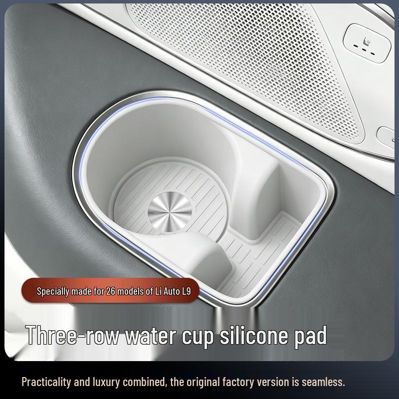 Silicone Anti-slip Cup Holder Pad for Li Auto L9 (3-Row) - Enhances Interior with Stylish Car Upgrade