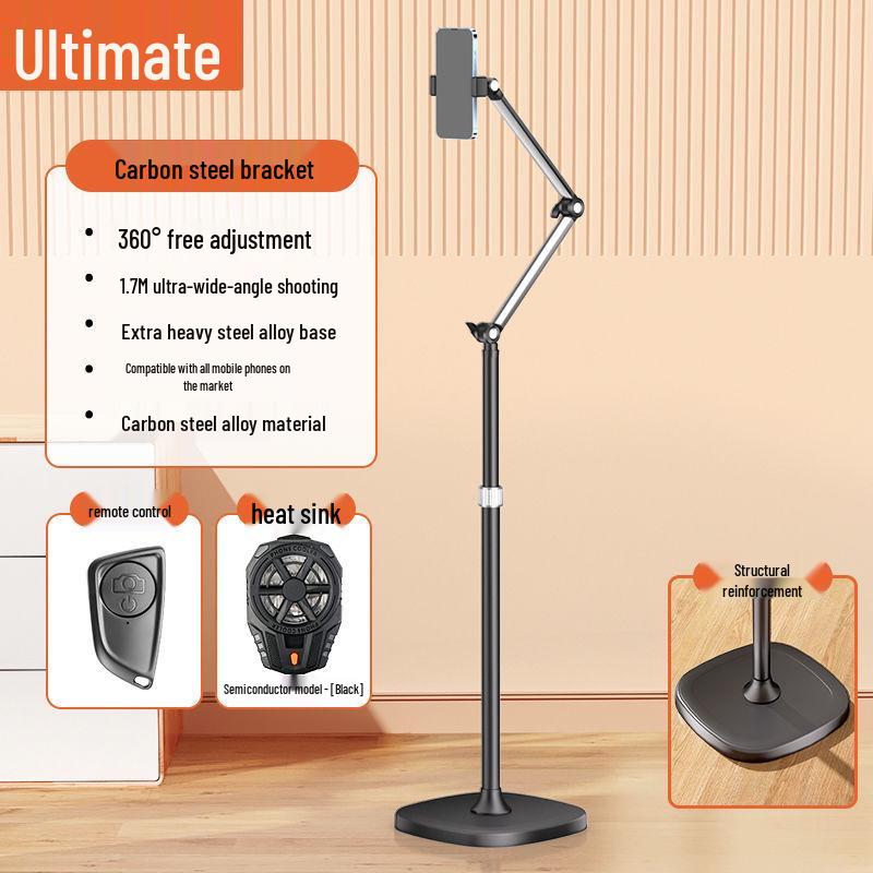 Floor-Standing Multi-Functional Photography Stand for Mobile and Desktop Use