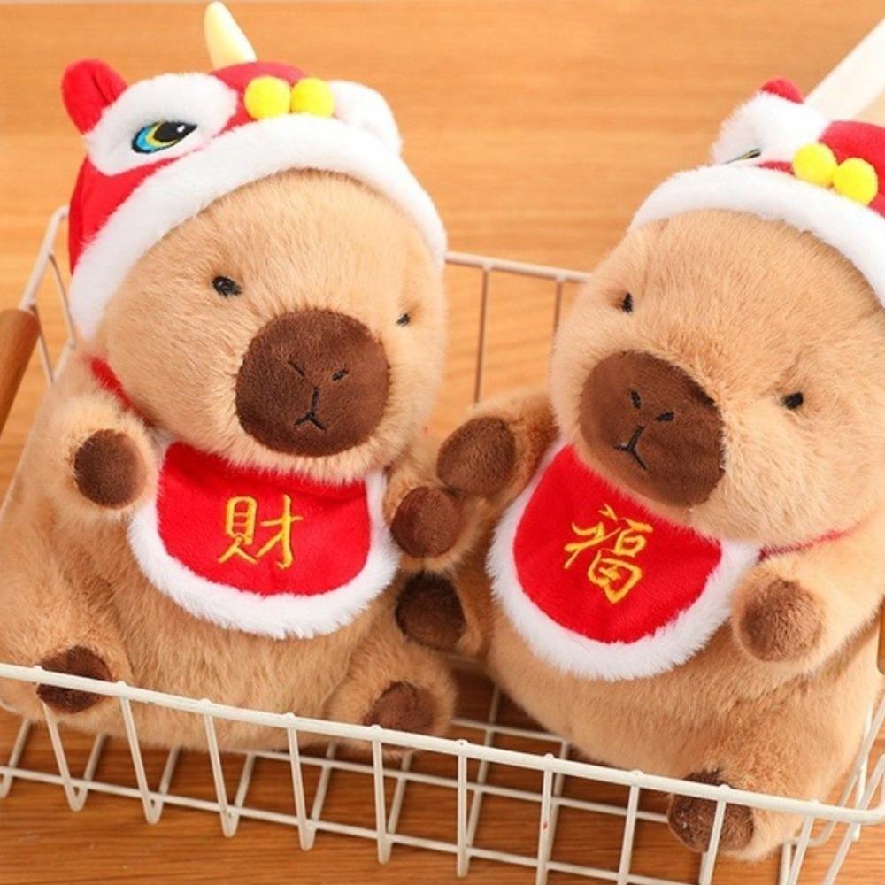 Blessing Capybara Plush Doll Dress Up Capibara Fluffty Doll Capybara Plush Toy  Christmas Toy