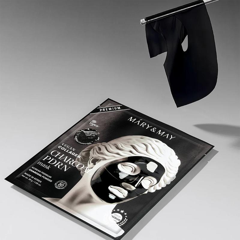 Mary&May Wegańska Maska Kolagenowa z Węglem Drzewnym PDRN 30g*4SZT.