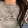 Sweet and cool lava love necklace women's ins tide niche high-end design sense sweater chain versatile personality sweater chain men