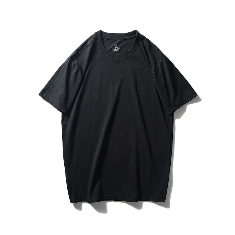 Pure Cotton T-Shirt Men's Short-Sleeved Summer 2024 New round Neck Undershirt Export Export Tail Order All Cotton Base T-shirt