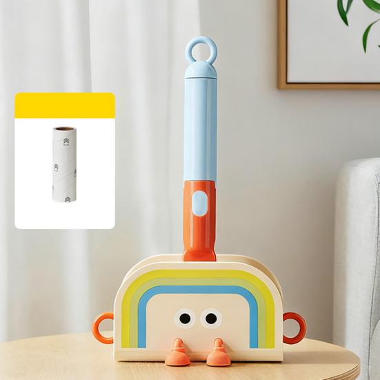 Yousheng Roller Lint Sticker Telescopic Long Handle 180 Degree Cartoon Design Lint Remover Hot Melt Adhesive Large Area Coverage Hair Dust Remover