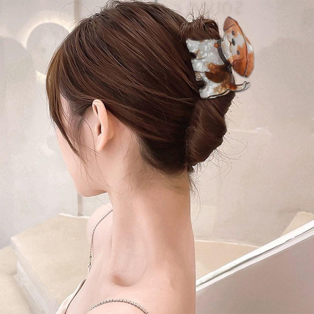 Cartoon Girls Hair Clip Printed Dog Kawaii Headdress Cartoon Shark Clip  Daily Wear