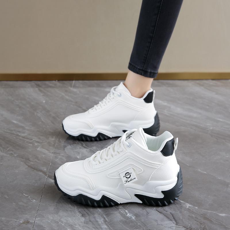 

2025 autumn new high-top shoes for children and students ins Korean version of versatile thick-soled height-increasing sports and leisure dad shoes 40