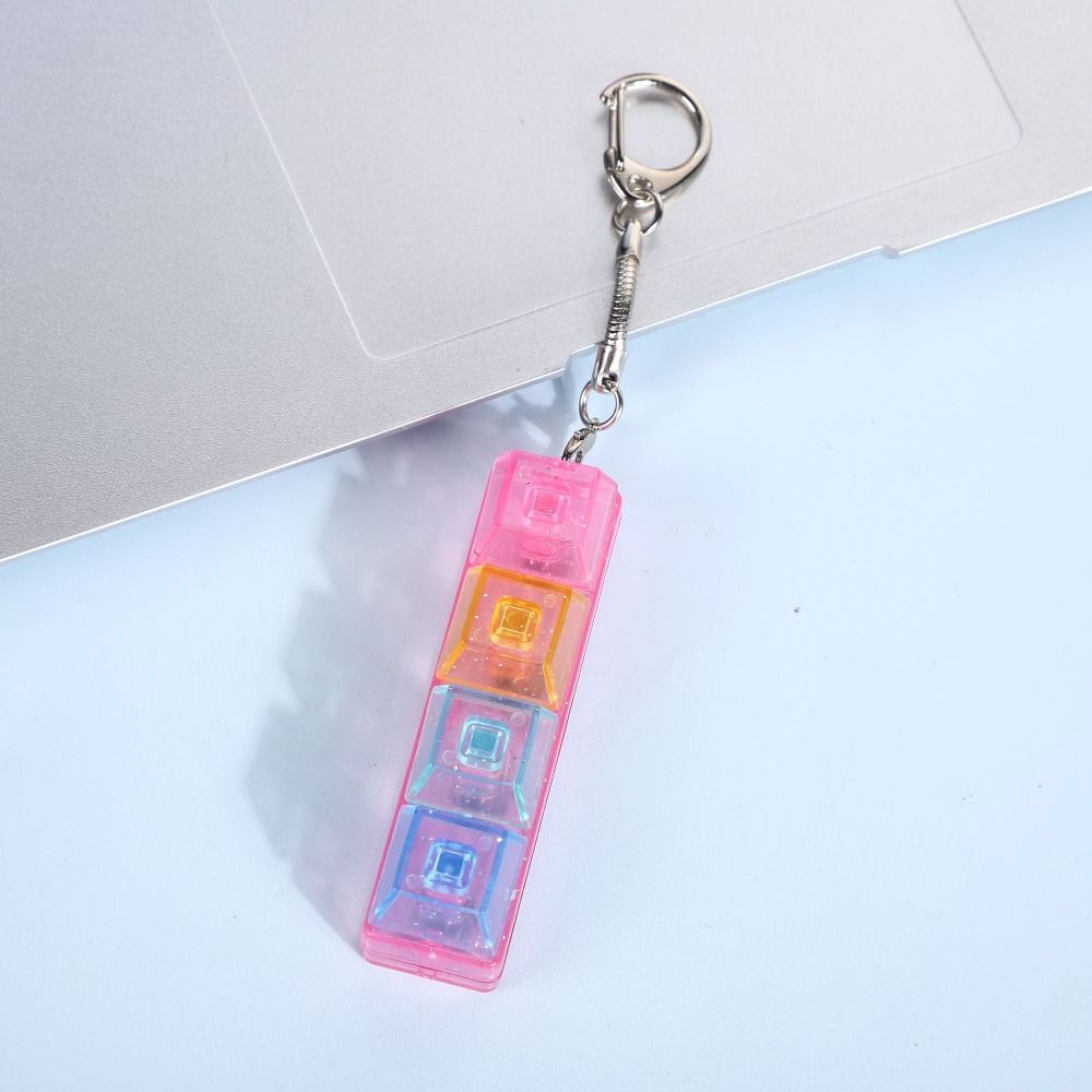 PVC Button Keychain Toy Fingertip Button Button Cap Keyboard Keychain  Fun Gifts
