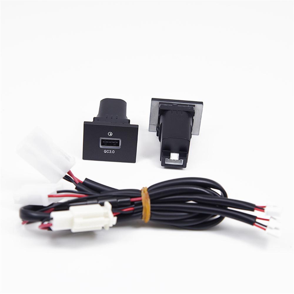 PD Type C QC3.0 USB Port Fast Charger Socket Panel Mount Kit for Ford Focus MK2