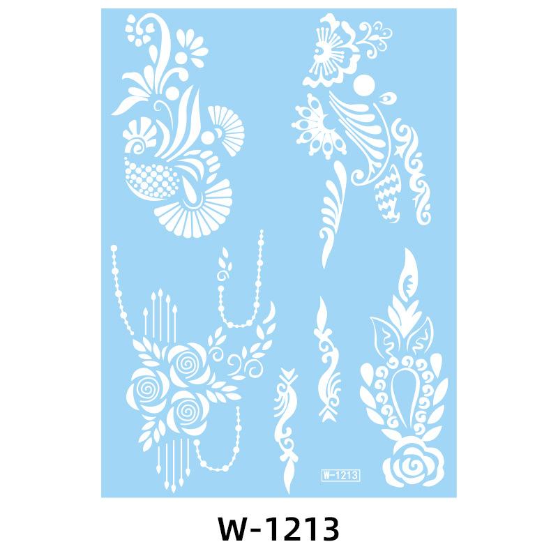White Lace Tattoo Sticker South East Asia Festival White Henna Tattoo