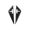 2Pcs Carbon Fiber Leaf Board Panel Cover Decoration Trim For Tesla Model X