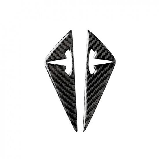 2Pcs Carbon Fiber Leaf Board Panel Cover Decoration Trim For Tesla Model X