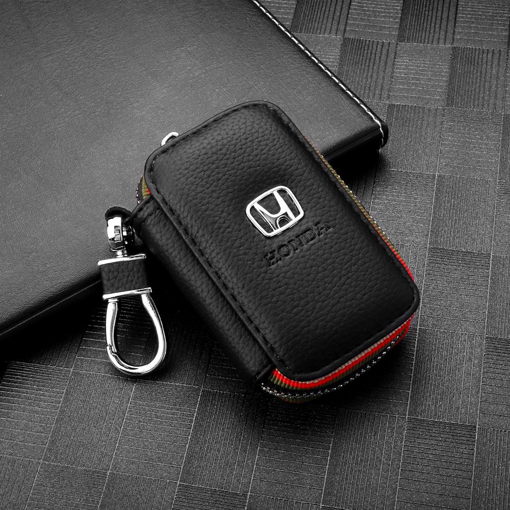 VFHJQ1 New Metal/Leather Keychain Hand-Woven Key Rope Key Ring Key Holder Gift For Honda Mugen Typer ACCORD Avancier Airwave Civic FK8