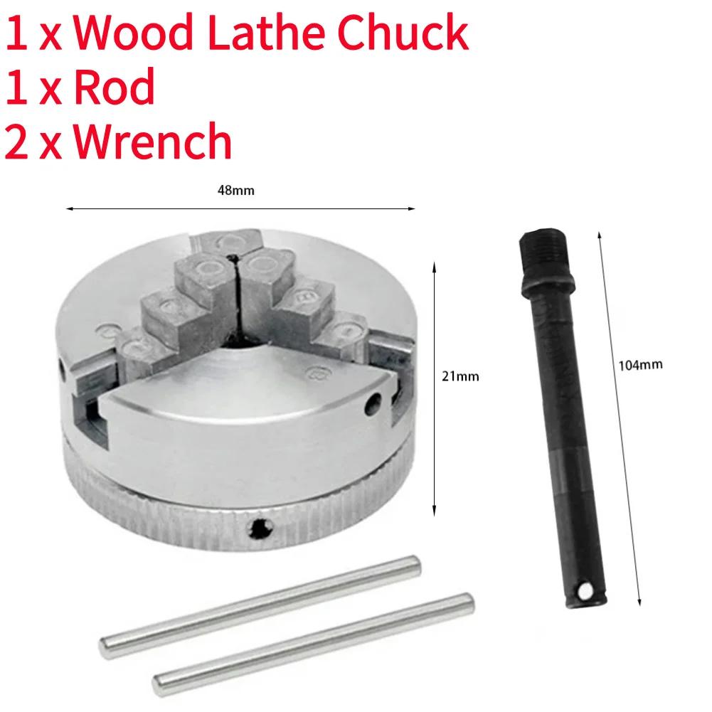 2025 New Jaws Self-Centering Cast Iron High Carbon Steel Mini Drill Chuck Metal 3 Jaws Manual Lathe Chuck Clamp