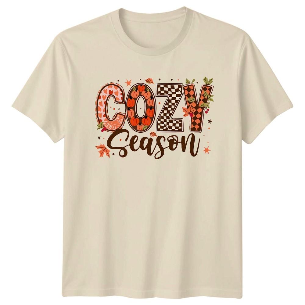 Cozy Season Fall Season Holidays Seasonal Unisexs TShirt Unisexs Tee Graphic Top