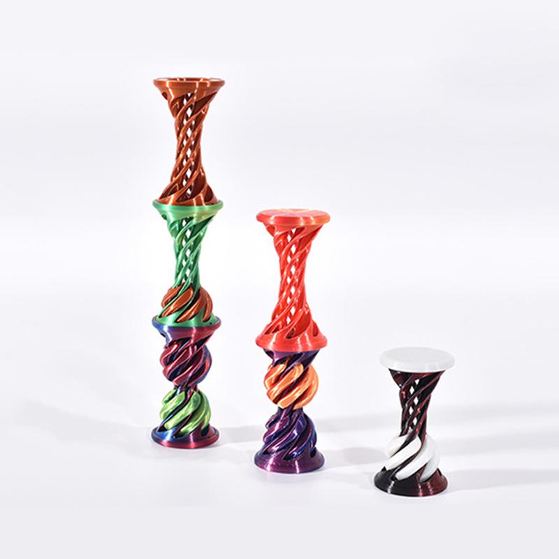 3D Printing Spiral Stress Relief Toys Funny Spiral Crossing Toy Three-dimensional Ejectable Toy Offi Desktop Decor Figurine