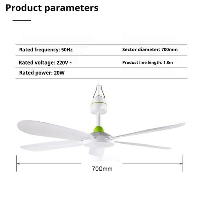 220V AU/EU/UK Silent 5 Leaves Ceiling Canopy Fan with 1.8m Switch Hanging Fan for Camping Bed Dormitory Tent  Celling Fan