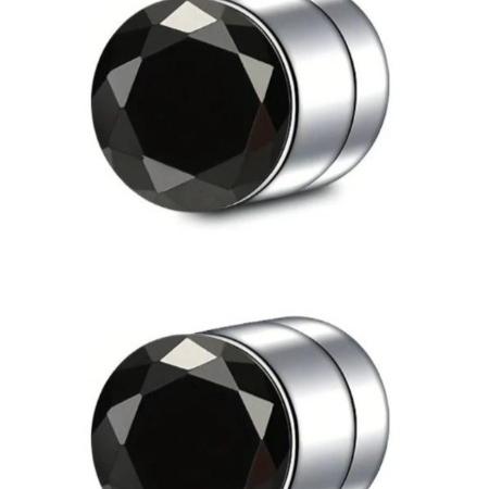 2-12 ks Jednoduché magnetické náušnice do nosu z nerezové oceli, 3mm Body šperky bez propíchnutí Pro muže a ženy 3mm černá