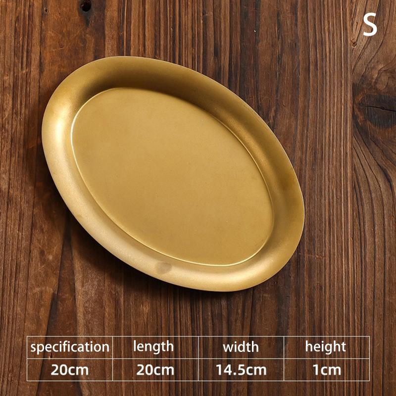 Stainless Steel Oval Vegetable Dish Mirror Polished Undivided Plate For Elegant Dining Setups S золотой