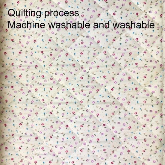 Quilted Cat Bed Breathable Floral Pet Lounger Machine Washable Pet Bed with Raised Edges for Cats Small Dogs