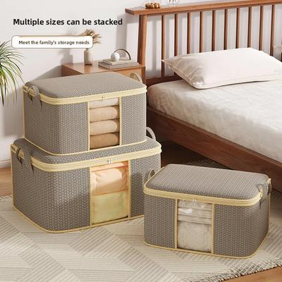Schrank Staubdichter Organizer Sichtbare Aufbewahrungstasche Faltbare Aufbewahrungsbox Steppdeckenbehälter Feuchtigkeitsdichte Kleider Umzugstasche