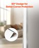 Stainless Steel Wall Corner Protector, 25 x 25 x 1217 mm , 10 Pack Metal Corner Guards, 304 Stainless Steel Edge Trim 90-Degree Angle for