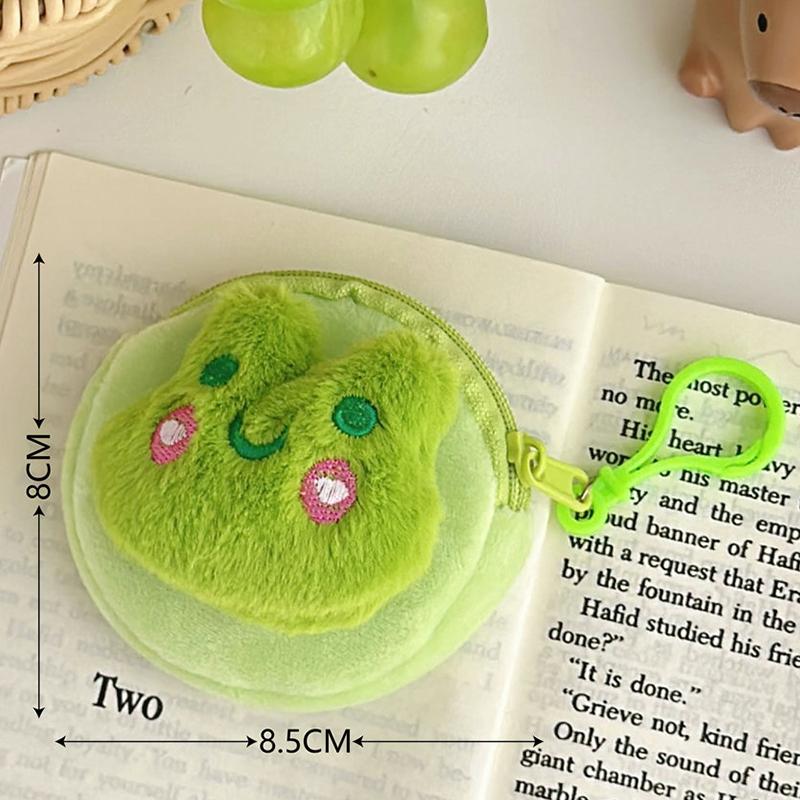 Cartoon Rabbit Bear Chicken Frog Plush Coin Purse Pouch Animal Wallet Children Zipper Coin Bag  Earphone Storage Bag