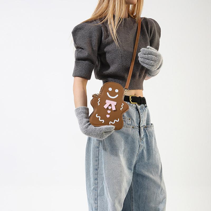 New Kawaii Bag Women Cartoon Shoulder Bag For Women Crossbody Bag Small PU Leather Phone Purse Bag CLE