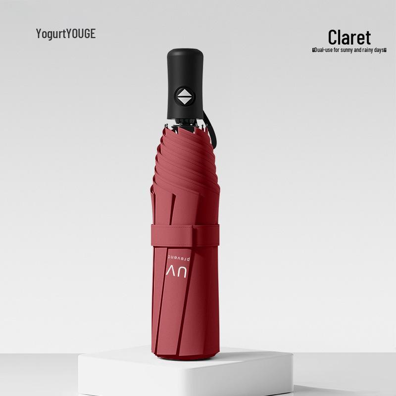 

Автоматична чорна складана парасолька від сонця із захистом від УФ-променів для жінок 55cm*8K