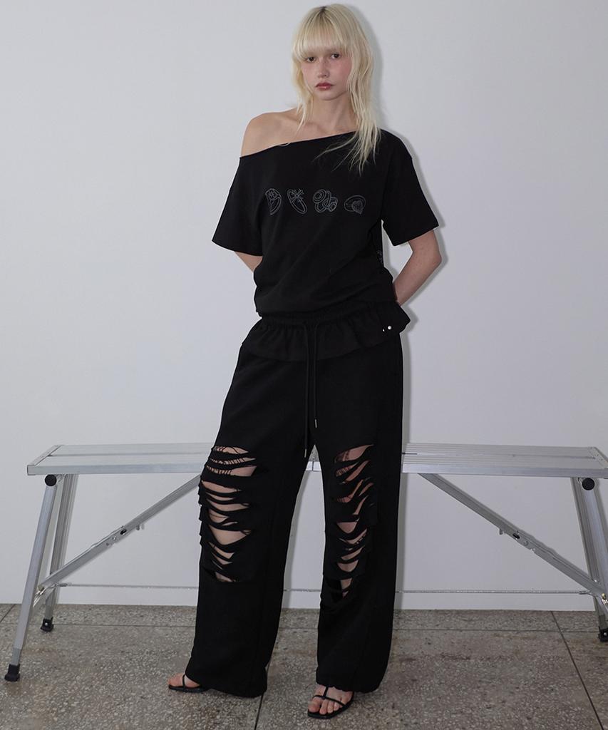 Lense Damage Sweat Pants Black