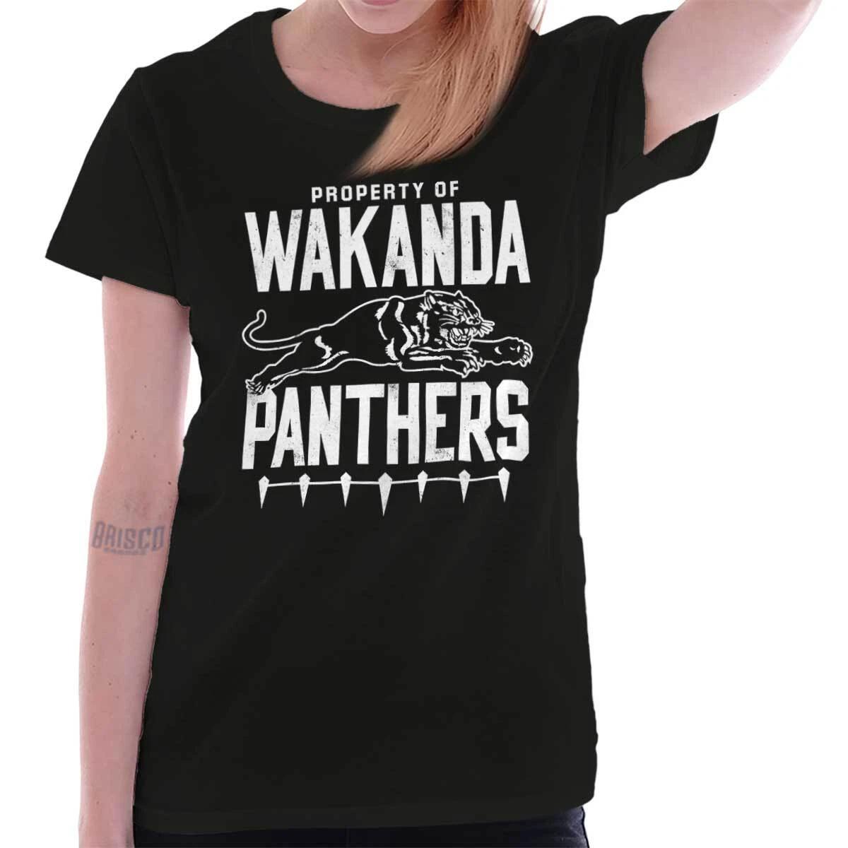 Property of Panthers Comic Book Superhero Womens Top Junior Graphic Tee M