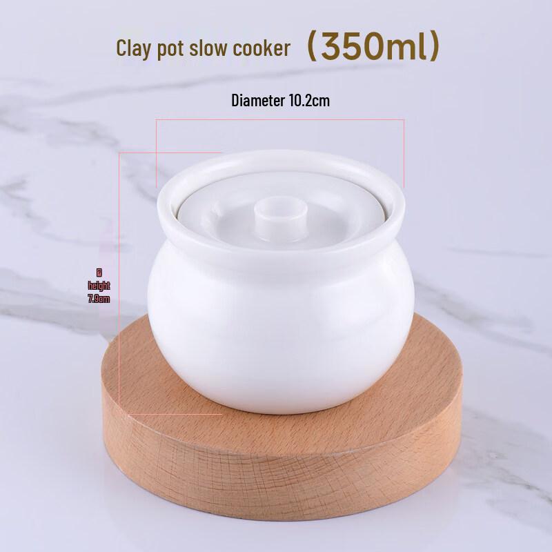 

White Ceramic Double Boiler Stew Bowls