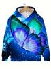 Children's Clothing Hoodies Children Top Long Sleeve Casual 3D Butterfly Print Girls Summer Autumn Clothes Girl Clothing Tops