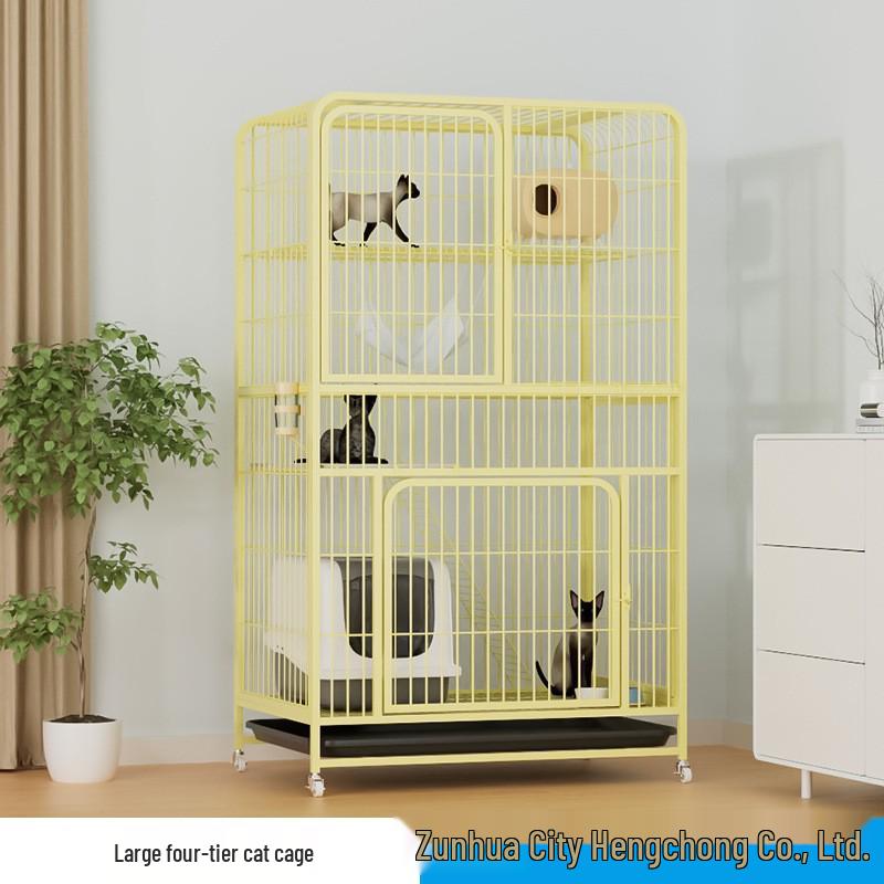 Extra-Large Three-Layer Cat Cage Villa for Household Use