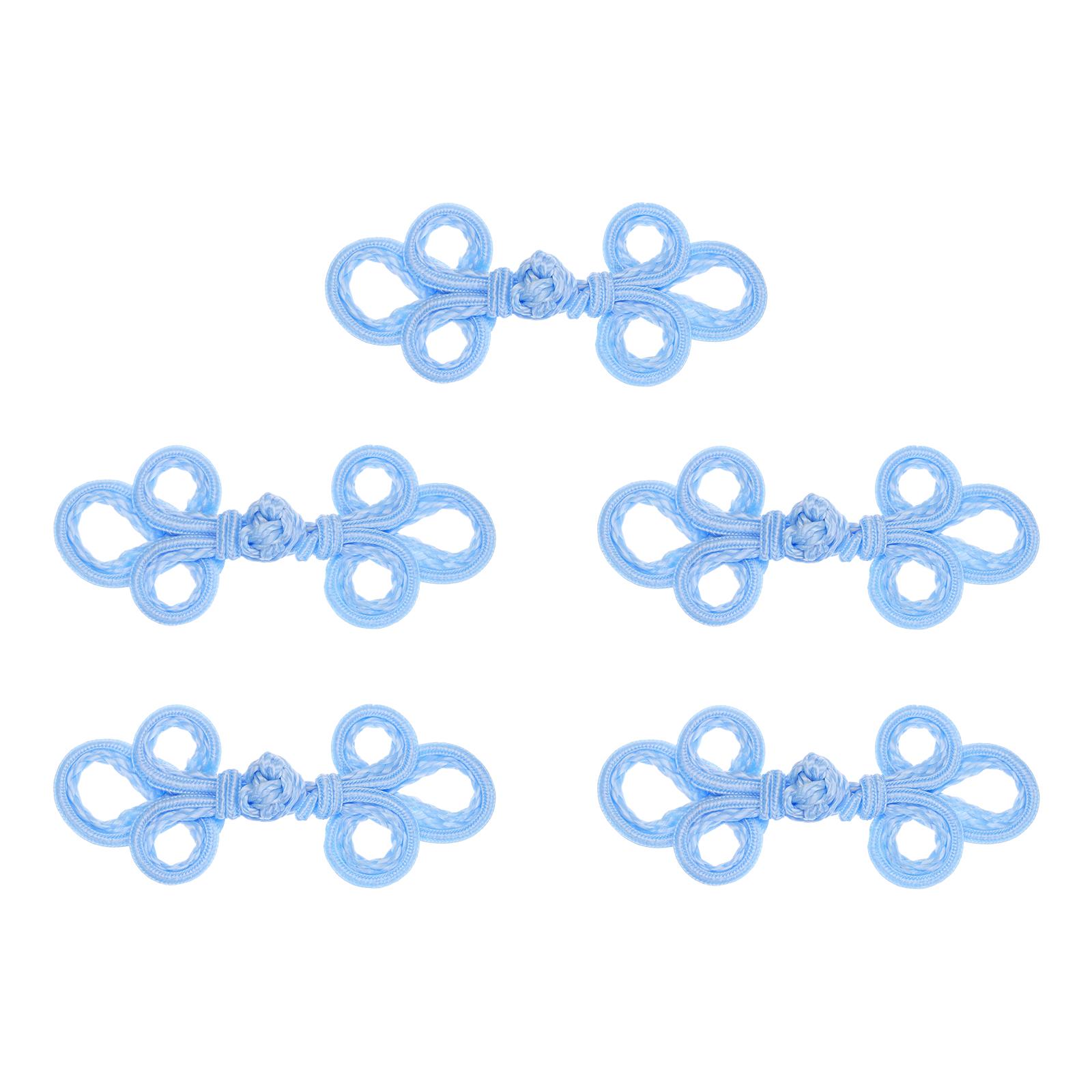 

5/12pcs Chinese Knots Frog Buttons Closure Sewing Buttons Fasteners for DIY Sewing Coats Cloak Sweater Bridal Costume Outfit 5pcs синій
