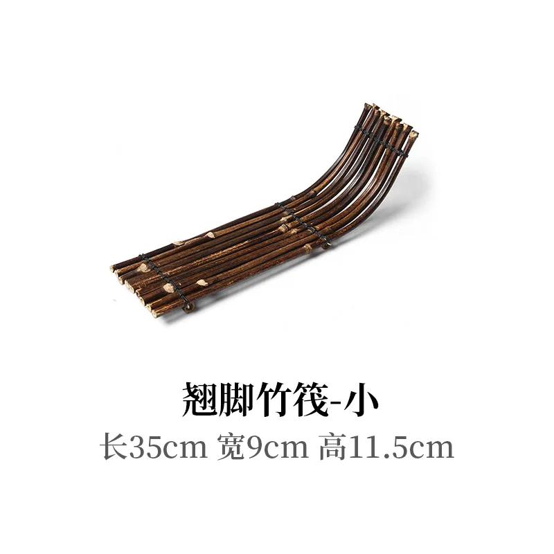 Bamboo Crafts Bamboo Raft Sushi Plate Japanese and Korean Sushi Restaurant Sashimi Shop Dishes Placement Decorative Bamboo Raft