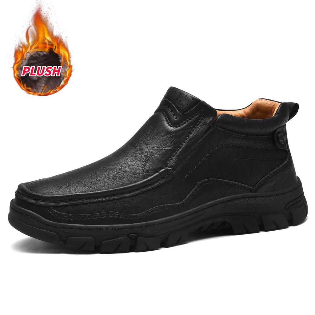 Autumn and Winter New Men's Casual Shoes Short Boots Independent Station Outdoor Casual Men's Boots Trend Leather Casual Leather Shoes Men's Shoes