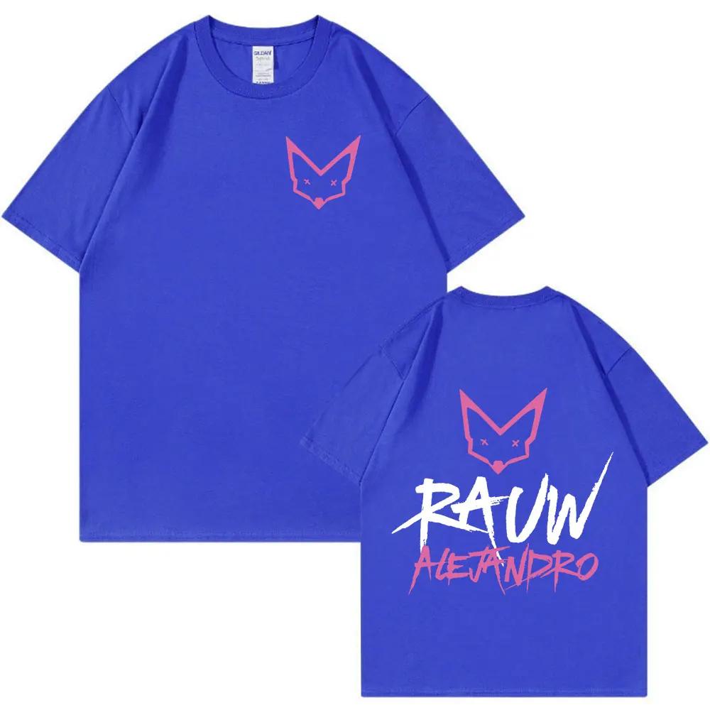 Rauw Alejandro T Shirt Cartoon Print Kawaii Short Sleeve Tee Shirt Unisex Women Clothes 100 Cotton Casual ONeck Oversized Tshirt