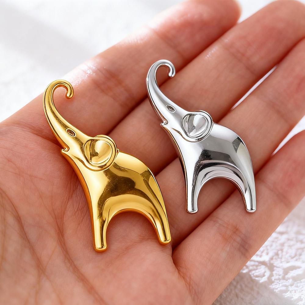 Cazador Women's Brooch Elephant Lapel Pins Stainless Steel Gold Color Suit Collar Badges Backpack Pins Jewelry Wholesale 2026